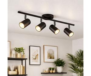 Lampada Da Soffitto Nera Per Cucina Con Portalampada GU10 Orientabile [EEK: Non valutato]