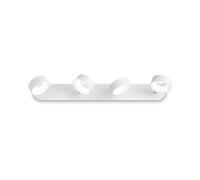 Plafoniera Moderna Oby Metallo Bianco 4 Luci 24W 3000K Luce Calda