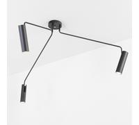 Lampada Da Soffitto Orientabile In Forma Di Spot Nera 3xGU 10