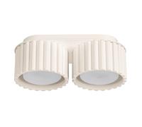 Lampada da soffitto ovale moderna beige da 21 cm con faretti scanalati 2xGX53 10