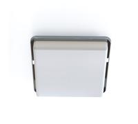 Lampada Da Soffitto Per Bagno B: 25 Cm H: 6,5 Cm IP44 Cromo Bianco 2x E27