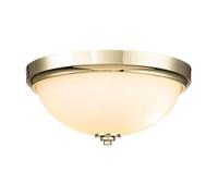 Lampada Da Soffitto Per Bagno IP44 2-Fiamma Ottone Vetro Opale E27
