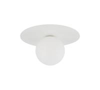 Lampada da soffitto bianca rotonda Ø 25 cm H: 25 cm piccolo paralume in vetro metallico G9 CHASE plafoniera camera dei bambini lampada da soffitto per bambini