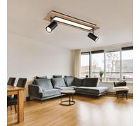 Lampada Da Soffitto Per Camera Da Letto LED Spot Regolabili In Legno L 60 Cm [EEK: E]