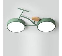 Lampada da Soffitto per Camera da Letto per Bambini A LED 24W, Plafoniera per Bici da Incasso Nordica, Soggiorno per Cameretta per Bambini Lampada da Soffitto Moderna Ultrasottile,Verde