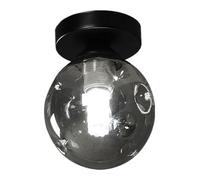 Lampada da soffitto per Camera da Letto, Rotonda, in Stile Industriale, con Montaggio a Filo, Semplice Lampada da soffitto per Interni a Globo in Vetro e Porta d'ingresso (C)