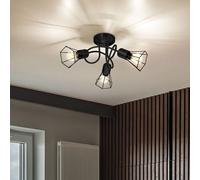 Lampada Da Soffitto Per Sala Da Pranzo Rondell Rotonda 3 Fiamme Gabbia L 40 Cm [EEK: Inaditato]