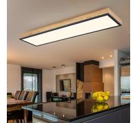 Lampada Da Soffitto Per Soggiorno Bianco Opale Effetto Legno 1X LED H 6,5 Cm [EEK: Non valutato]