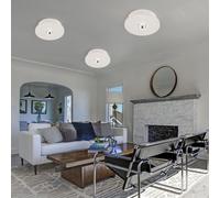 Lampada Da Soffitto Per Soggiorno Cucina Gesso Bianco LED CROMATO 3X