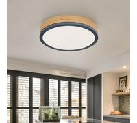 Lampada Da Soffitto Per Soggiorno In Legno Opaco Opale Grafite LED D 30Cm [EEK: E]