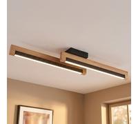 Lampada Da Soffitto Per Soggiorno Marrone LED Effetto Stellare Alluminio L 70 Cm