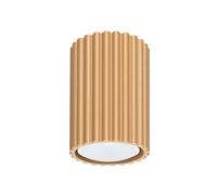 Lampada Da Soffitto Piccola GU10 H: 10 Cm Ø 6,5 Cm In Alluminio Oro A Muro Spot