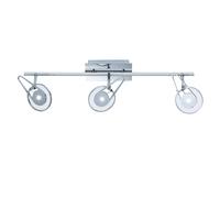 Lampada da soffitto plafoniera Faretto da soffitto a LED cromato lampada da soggiorno faretti orientabili, 3x 5W 3x 385lm bianco caldo, MAUD WOFI 7721.03.01.0000