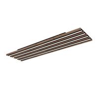 Lampada da soffitto plafoniera luce in legno dimmerabile telecomando marrone LED L 120 cm
