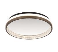 Lampada da soffitto plafoniera soggiorno cristalli grigi 3 livelli LED D 39,7 cm