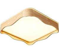 Lampada da soffitto Quadrata in Stile Mid Century Creativity con Design a Emissione Laterale, Lampada da corridoio Minimalista in Legno in Stile Europeo, Risparmio energetico, Moderna, nordi