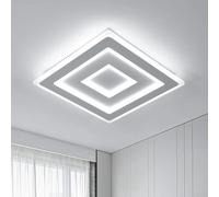 Lampada da soffitto quadrata moderna a LED bianca, plafoniera a LED in acrilico da 42 W per camera da letto, soggiorno, corridoio, bagno, cucina