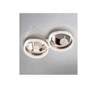 Lampada da soffitto REGINA, acrilico trasparente, oro satinato + montatura oro lucido, LED 40 W, 3000K, LM 3200, CRI 90, L.64 P.31 H.12 cm, dimmerabile