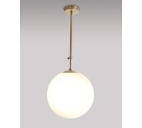 Lampada Da Soffitto Regolabile In Vetro Di Ottone Bianco MUSA