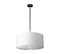 Lampada Da Soffitto Regolabile Nera Bianca Nichel Lucido E27 D: 45,5 Cm