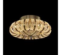 Lampada da soffitto RETRO', acrilico trasparente + hardware dorato, LED 86W 3000K 7310lm, ø 63 h 25cm, dimmerabile