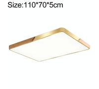 Lampada da soffitto rettangolo a LED a macaron in legno, luce 3 colori, dimensio