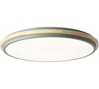 Lampada da soffitto rotonda a LED con dimmer a tre colori, da soffitto, for soggiorno, in legno,lampada un aspetto elegante