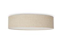 Lampada da soffitto rotonda con paralume in tessuto in lino e copertura satinata, Ø 40 cm, CEILING DREAM
