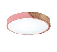 Lampada da soffitto rotonda Macaron per cameretta dei bambini, lampada da soffitto a LED in legno, illuminazione moderna per interni, per camera da letto di ragazzi e ragazze, soggiorno, asilo, verde