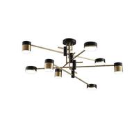 Lampada da Soffitto Semi Flush Mount, 4-Light/6-Light/8-Light Black e Gold Sputnik Led Lampadario a Soffitto, Lampada da Soffitto Semi Flush in Metallo Industriale per Camera da Letto Soggiorno, JYL