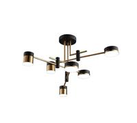 Lampada da Soffitto Semi Flush Mount, 4-Light/6-Light/8-Light Black e Gold Sputnik Led Lampadario a Soffitto, Lampada da Soffitto Semi Flush in Metallo Industriale per Camera da Letto Soggiorno, JYL