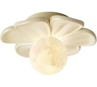 Lampada Da Soffitto Semi-incasso Boho Da 7,87 Pollici, Paralume In Resina Bianca, Finitura Bianco Crema, Mini Lampadario Per Veranda, Corridoio, Cucina, Balcone, Camera Da Letto