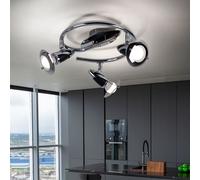 Lampada Da Soffitto Spot Regolabile LED Per Soggiorno Cromata D 30 Cm [EEK: E]