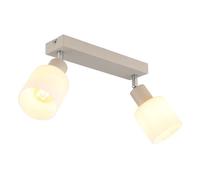 Faretto 2 luci rettangolare Globo Trent 280x80 mm sabbia satinato