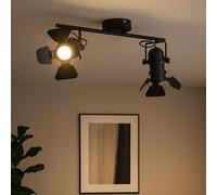 Plafoniera Lampada Spot Filmstrahler Retrò Lampada Letto Mobile Nero [EEK: Inaditato]