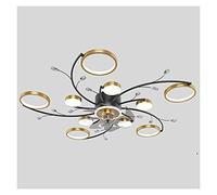 Lampada da Soffitto Ventilatore a soffitto con luci e telecomando, dimmerabile 3 colori 3 velocità, ventilatore a basso profilo a flusso semi. Per Camera da Letto, Bagno, Cucina, Corridoio