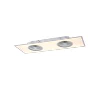 Lampada da soffitto ventilatore da soffitto con telecomando per illuminazione 2 ventole camera da letto dimmerabile CCT, 1x LED 24W bianco caldobianco freddo, LxPxH 120x40x12,5 cm