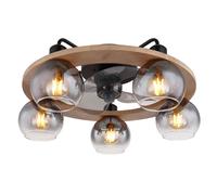 Lampada Ventilatore Ventilatore Da Soffitto Con Telecomando Timer Legno Fumoso [EEK: Non valutato]