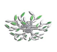 vidaXL Lampada da Soffitto Verde e Bianca con Cristalli Acrilici 5 E14