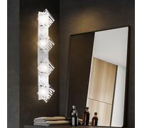 Lampada da Soffitto Vetro Piatto Quadrati Interni Lounge Argento Big Luce [EEK: Non valutato]