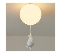 Lampada da Soffitto Vintage Nordic Cartoon Bear Lampadario Simpatico orso polare Lampada a sospensione a soffitto Foyer Palla di vetro Montaggio a filo Apparecchio di illuminazione Lampada da soffitto