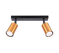 Lampada da soffitto WINX 2 nera/rame