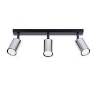Lampada da soffitto WINX 3 nera/cromata