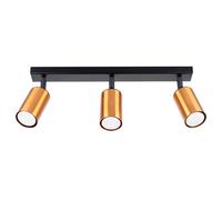 Lampada da soffitto WINX 3 nera/rame