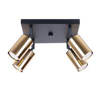 Lampada da soffitto WINX 4 nera/oro