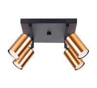 Lampada da soffitto WINX 4 nera/rame