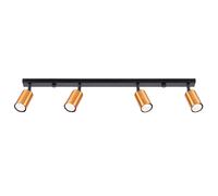 Lampada da soffitto WINX 4L nera/rame