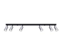 Lampada da soffitto WINX 6L nera/cromata