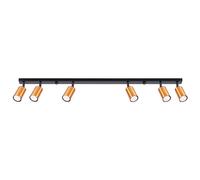 Lampada da soffitto WINX 6L nera/rame