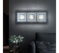 Lampada da Soggiorno Plafoniera Corridoio LED Cromato Vetro Parte Raso Cristalli